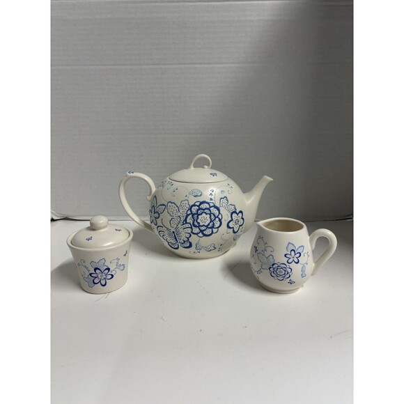 Extremely Rare Hallmark Teapot, Sugar Bowl, Creamer Set EUC!! - Picture 1 of 14